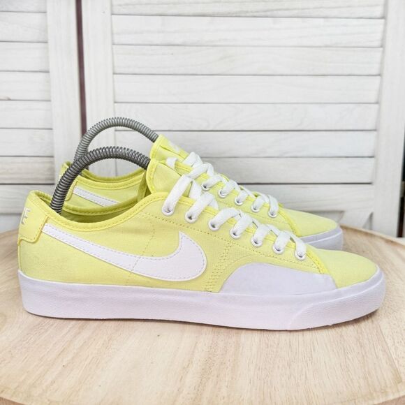 Nike SB Blazer Court Canvas Low Top Sneakers Light Citron Yellow 7.5 CV1658-700‎ main image 8